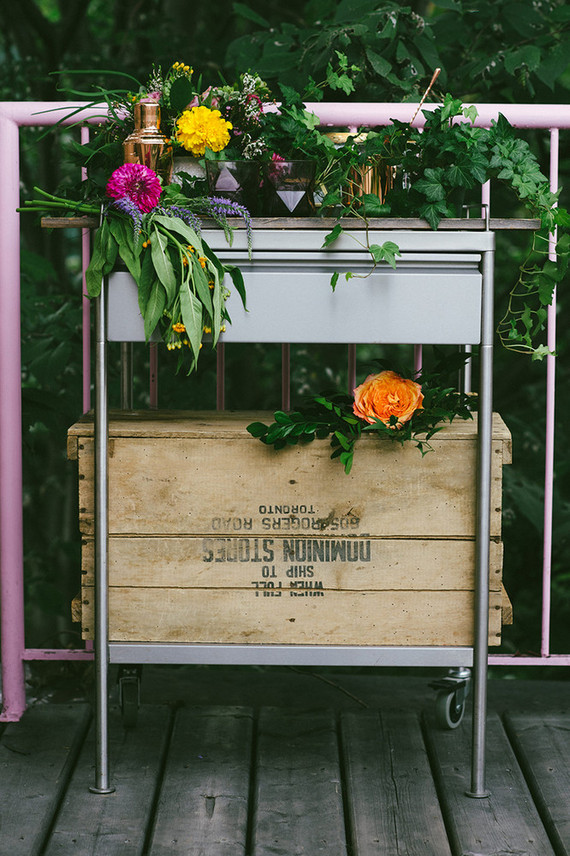 Rustic cocktail bar