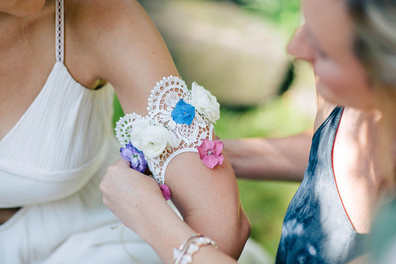 Floral wristlets