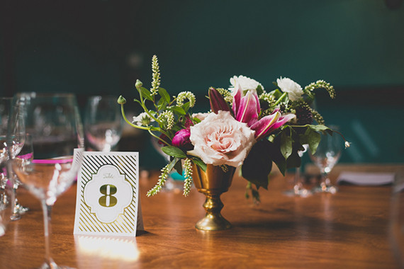 Art Deco wedding table decor