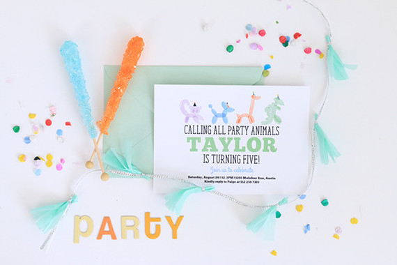 balloon animal invite