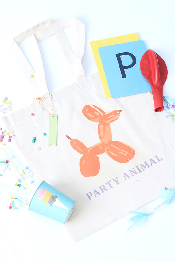 bright modern birthday party Inspiration