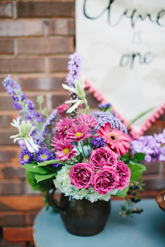 pink flower arrangement