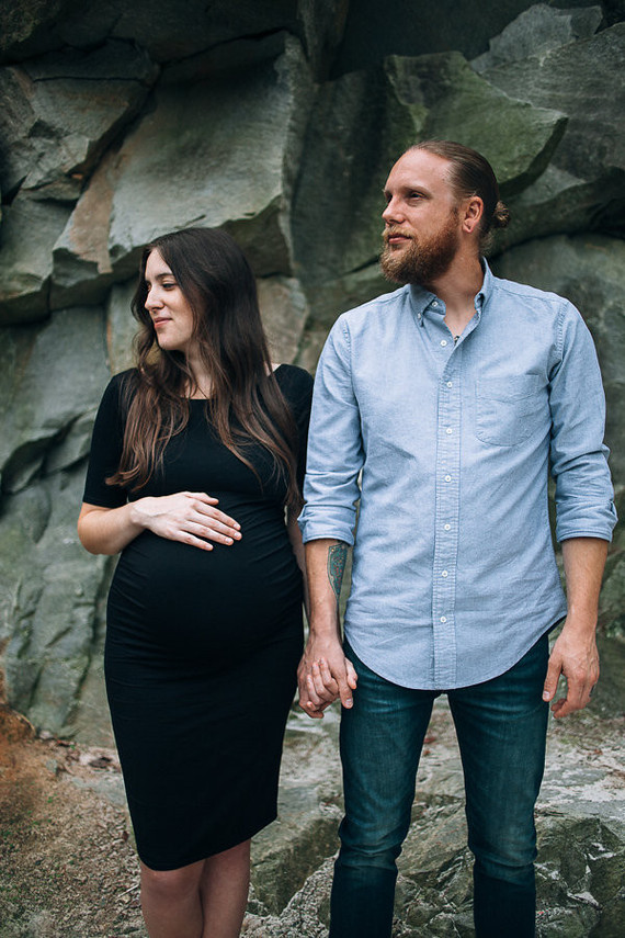 rock quarry maternity photos