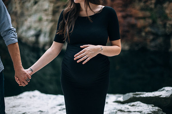 rock quarry maternity photos