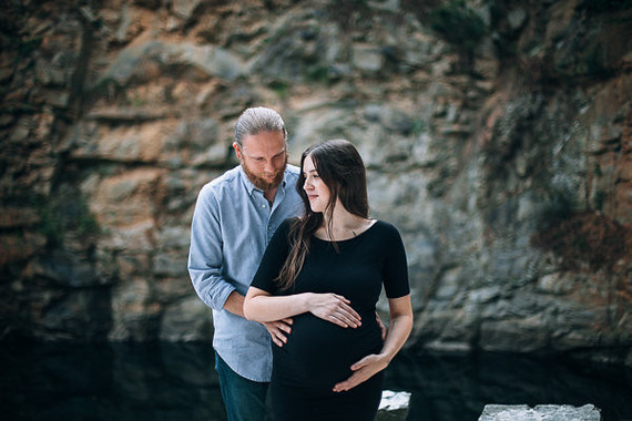 rock quarry maternity photos