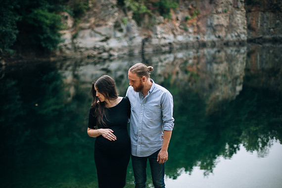 rock quarry maternity photos