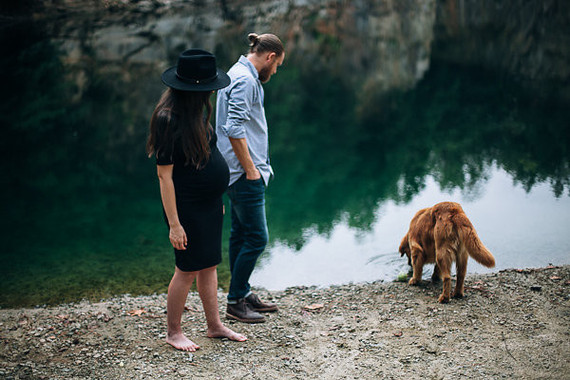 rock quarry maternity photos Inspiration