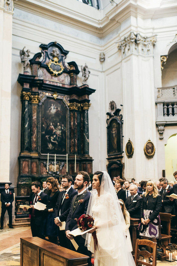Romantic autumn Italian wedding