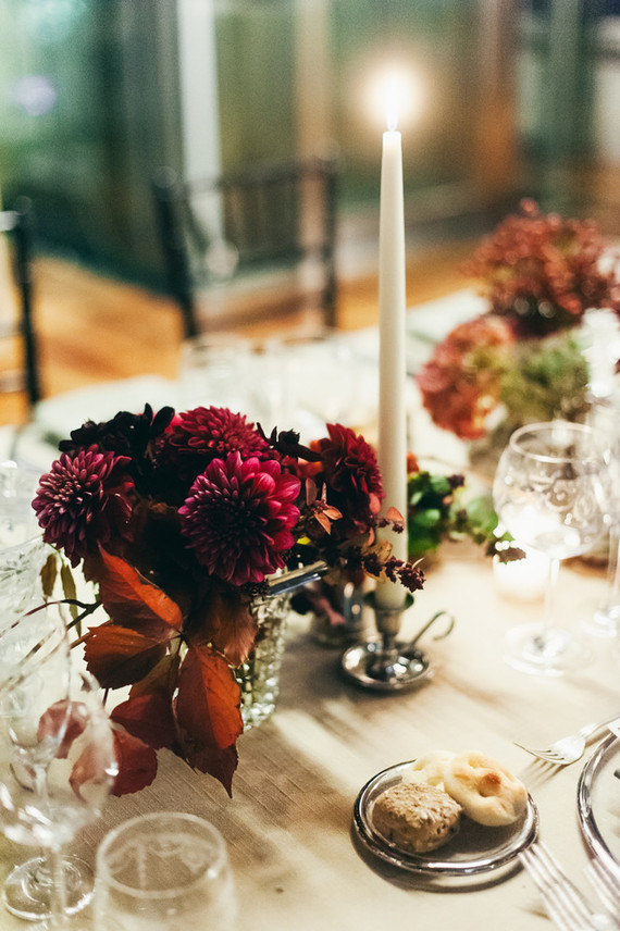 Romantic autumn tablescape