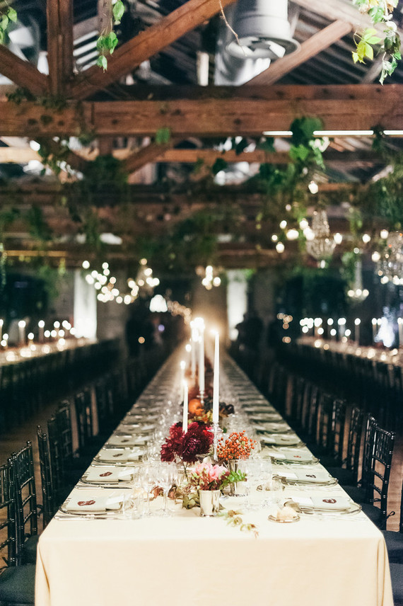 Romantic autumn tablescape
