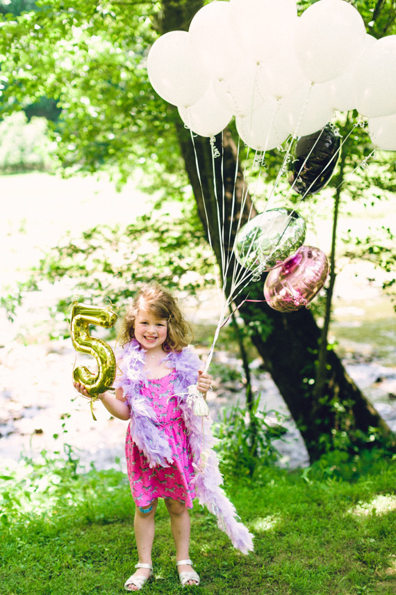 pink floral birthday party