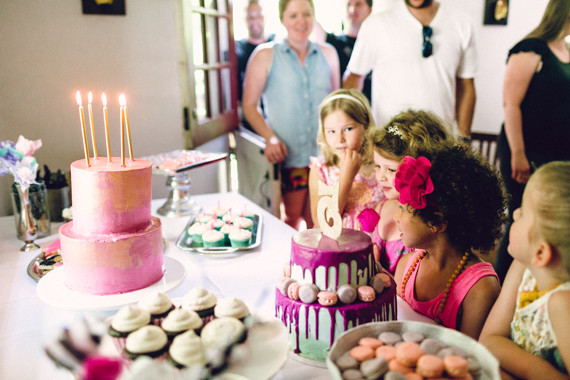 pink floral birthday party Inspiration