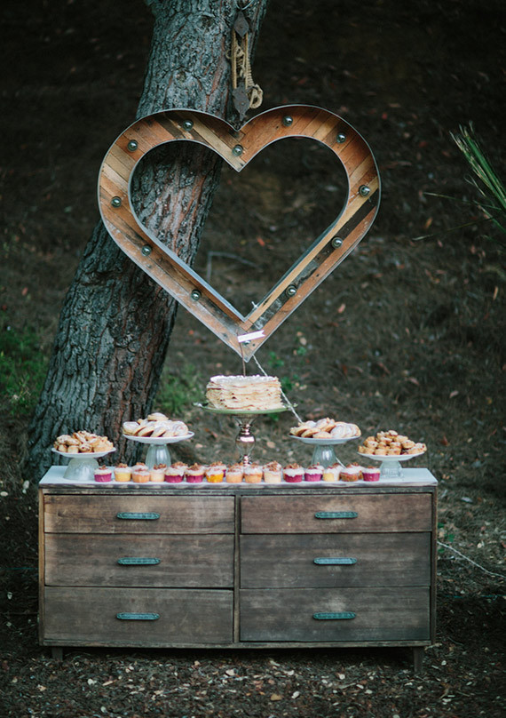 Rustic fall dessert table