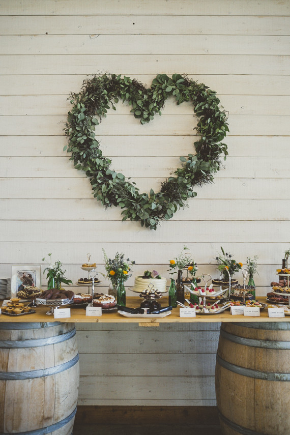 Rustic fall dessert table