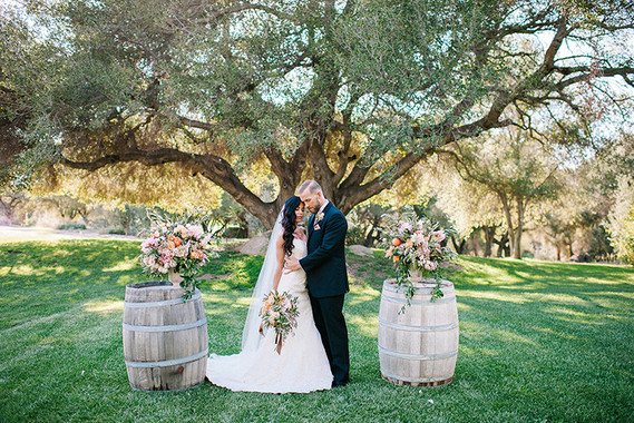 Outdoor wedding portrait