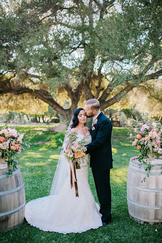 Outdoor wedding portrait
