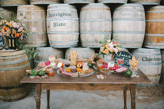 Rustic food display