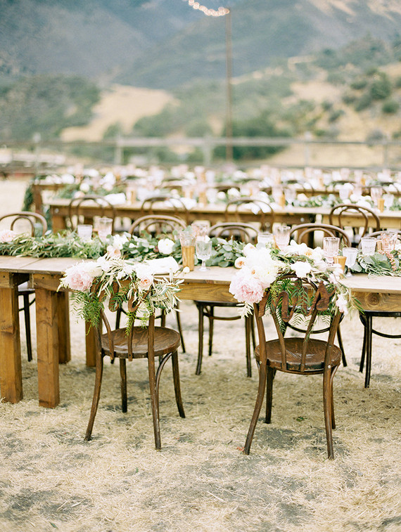 Rustic Figueroa Farmhouse wedding reception