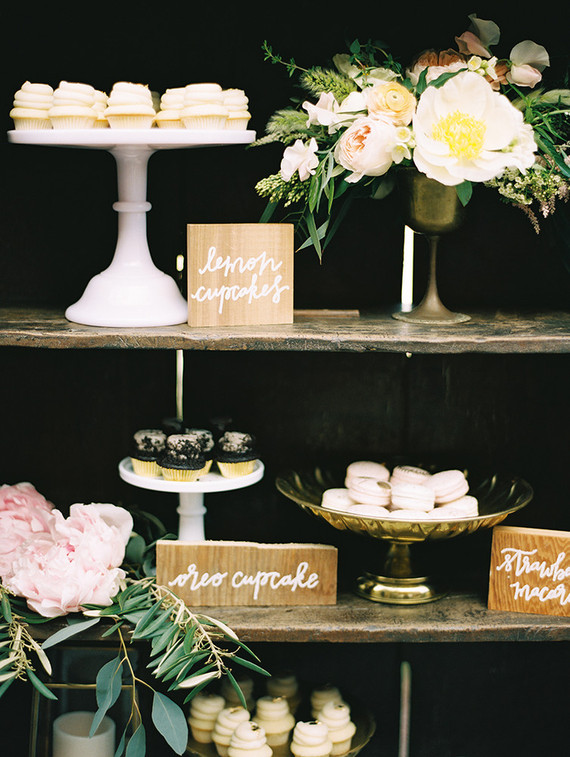 Wooden dessert signage