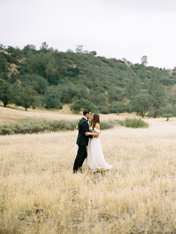 Outdoor wedding portrait