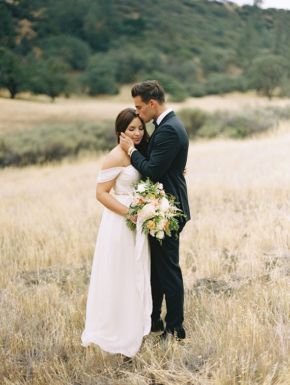 Outdoor wedding portrait