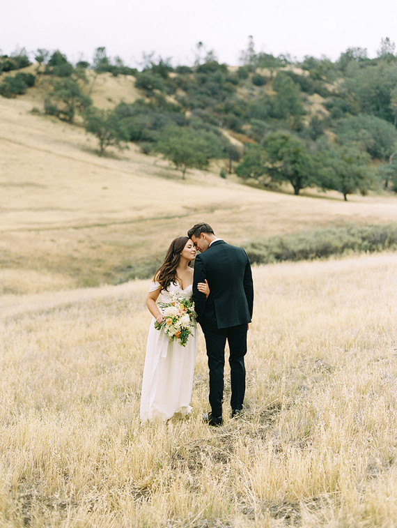 Outdoor wedding portrait