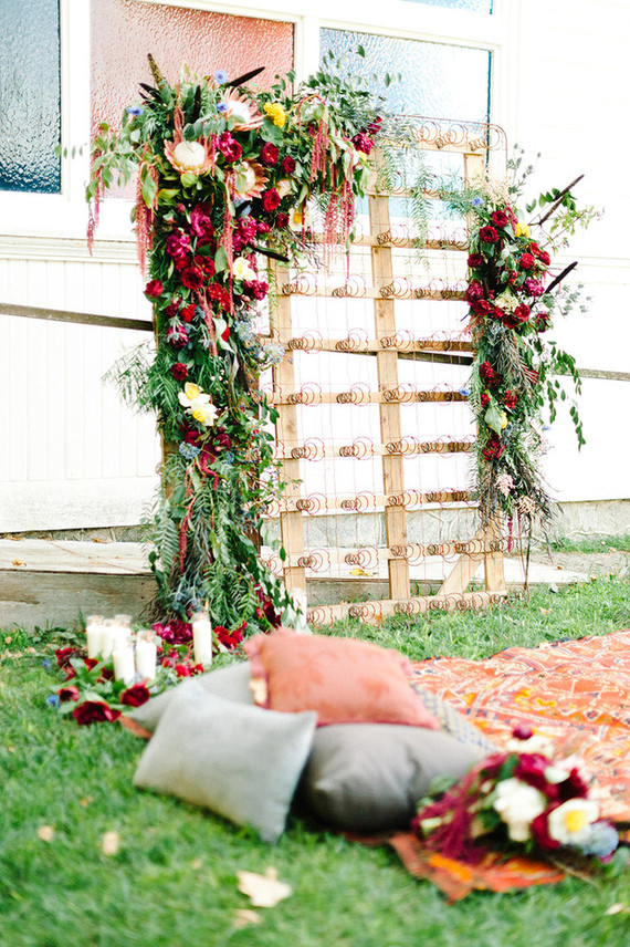 Wedding ceremony backdrop