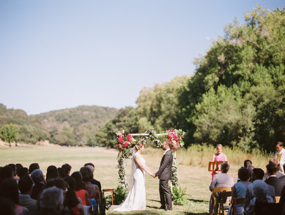 Outdoor wedding ceremony