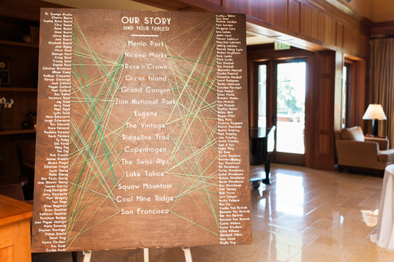 Modern escort card display