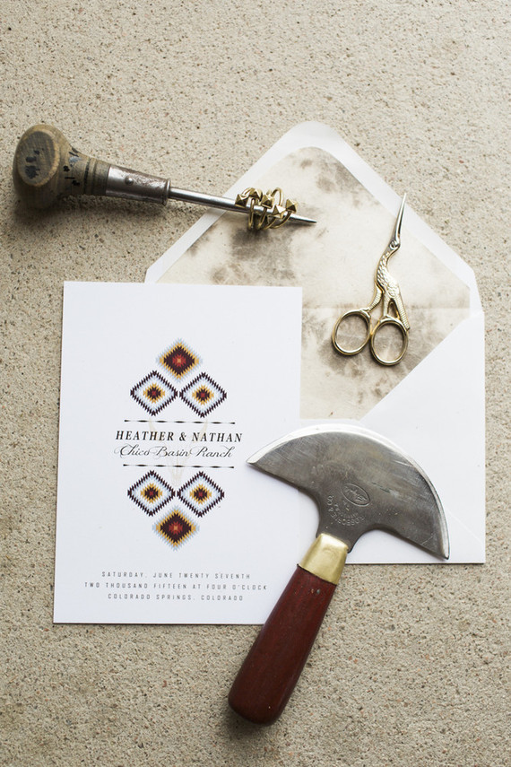 Bohemian wedding invitation