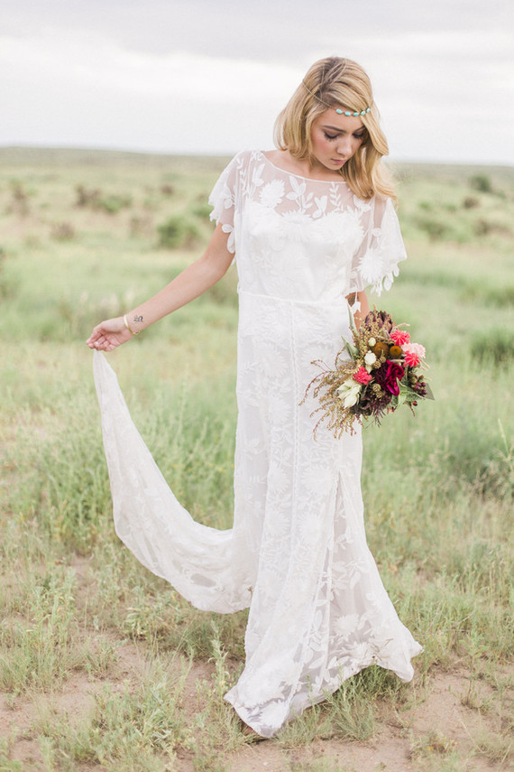 Outdoor bridal portrait