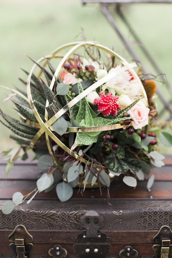 Bohemian wedding florals
