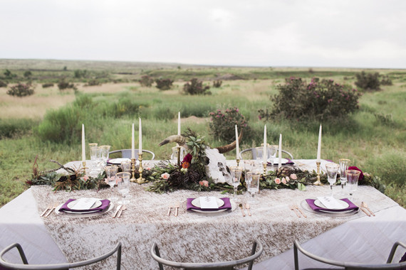 Bohemian wedding tablescape