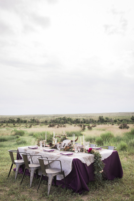 Bohemian wedding tablescape