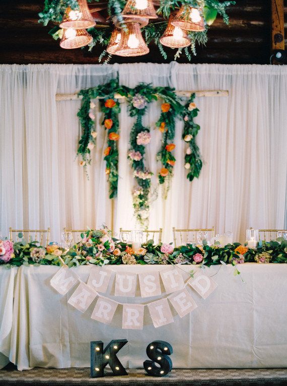 Head table backdrop
