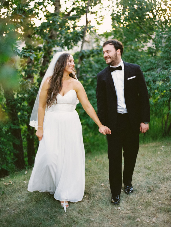 Outdoor wedding portrait