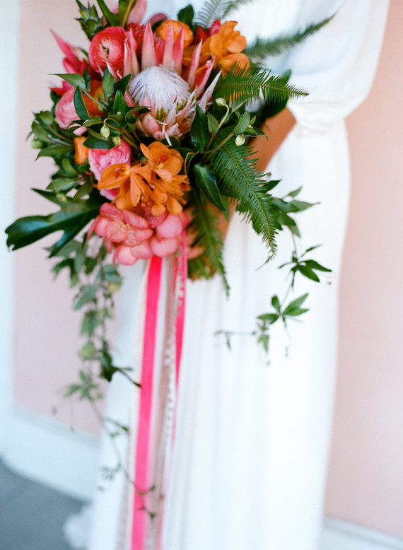 Tropical fall bridal bouquet
