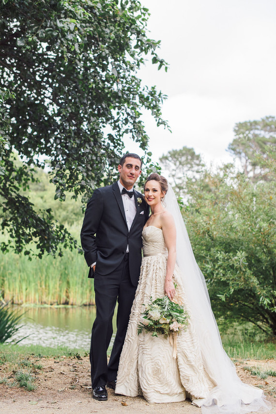 Outdoor wedding portrait