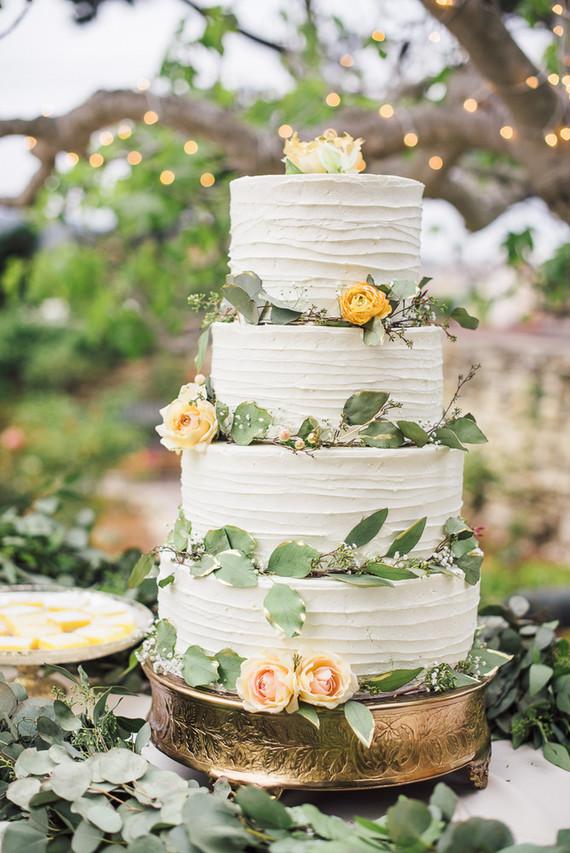 Four tiered wedding cake