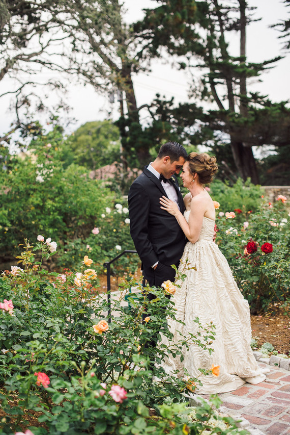 Outdoor wedding portrait