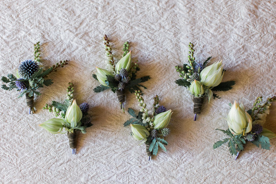 Groomsmen boutonniÃ¨res Inspiration