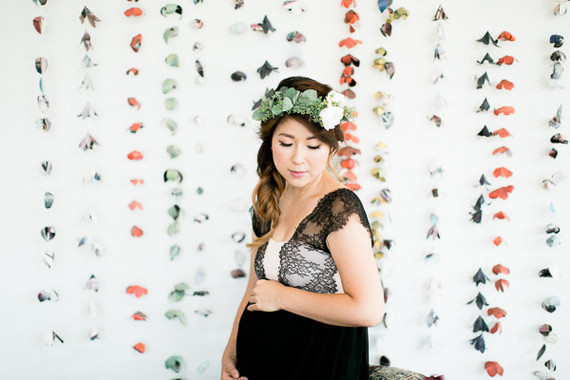 Flower garland backdrop