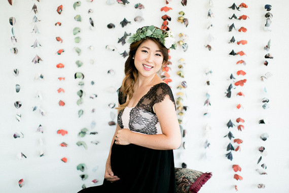 floral maternity photos
