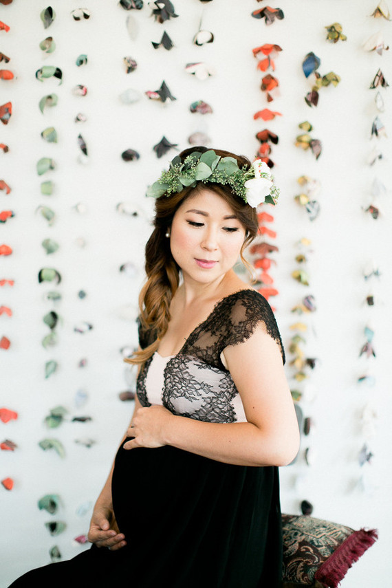 floral maternity photos