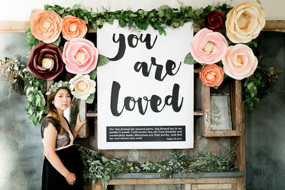 paper flower baby shower Inspiration