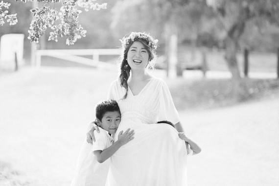 mother son maternity photos