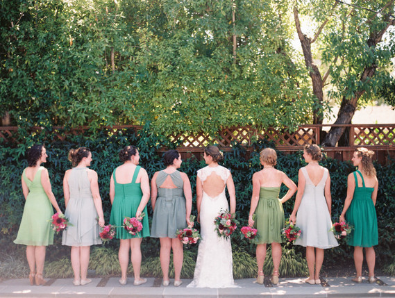 Green bridesmaid dresses