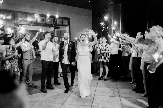 Sparkler wedding send off