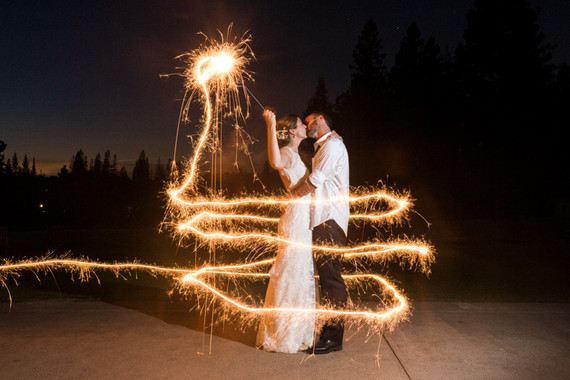 Sparkler wedding send off