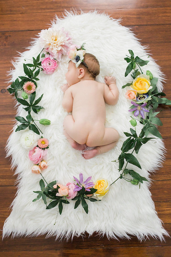 floral newborn photos Inspiration